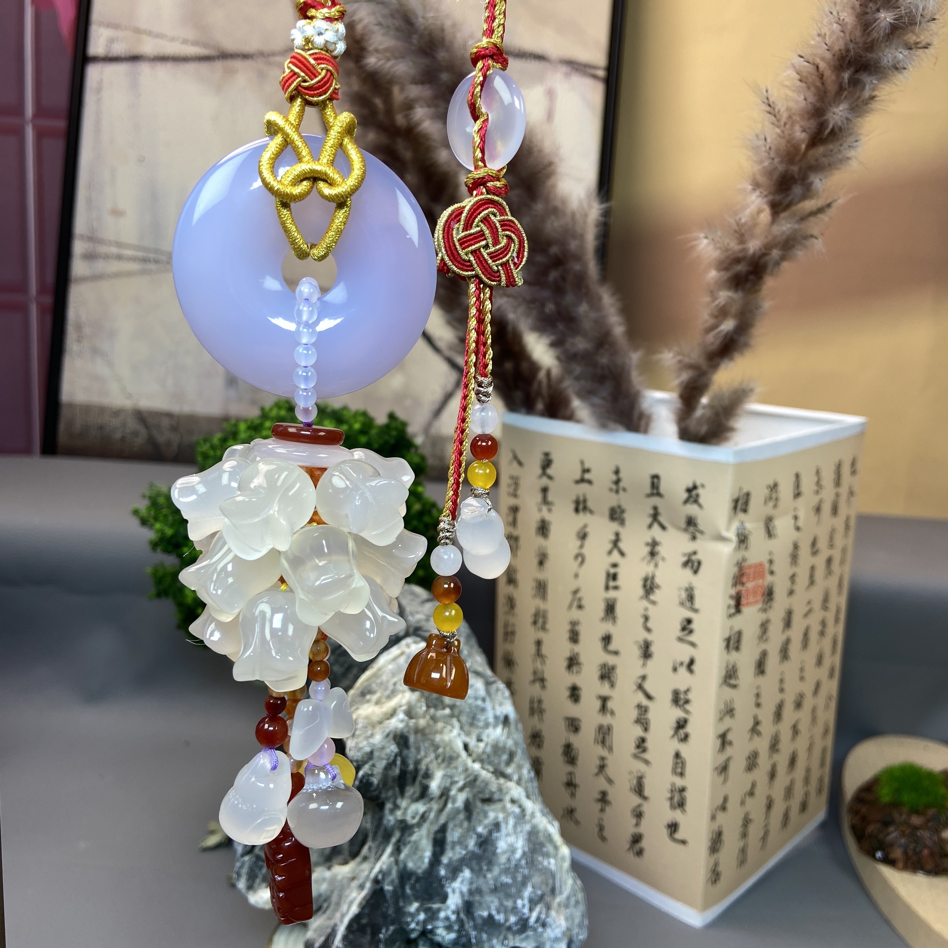 GP1128平安扣铃兰花高级感汽车挂件