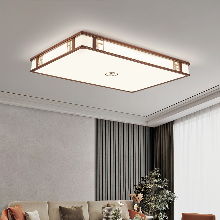 新中式卧室吸顶灯圆形全铜餐厅灯简约现代中国风书房新款led灯具