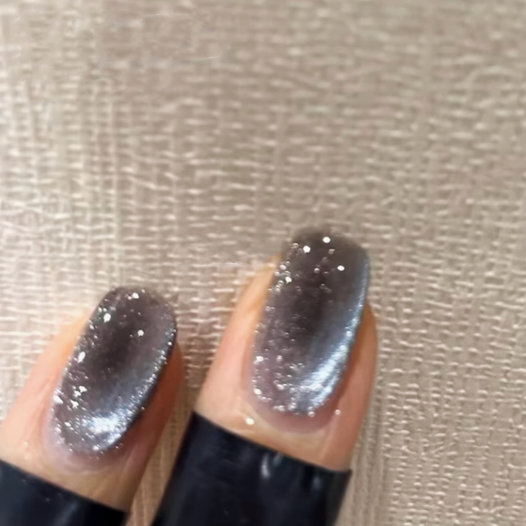 「S1927」涩味星空蓝水晶球猫眼纯手工穿戴甲 18种甲型定制