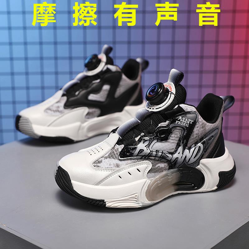 安踏百搭男童篮球鞋摩擦有声秋冬二棉保暖青少年大童旋转扣运动跑