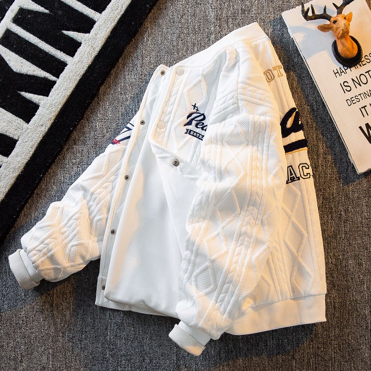 新款棒球服男外套秋冬季棉服加厚港风ins飞行员夹克美式复古外套