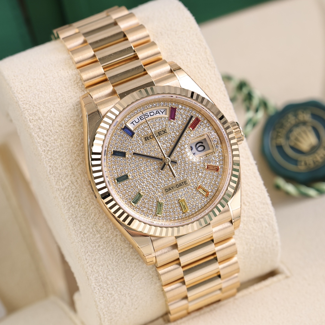 99新 Rolex/劳力士 m128238-0051星期日历 36mm  2024年11月保卡 