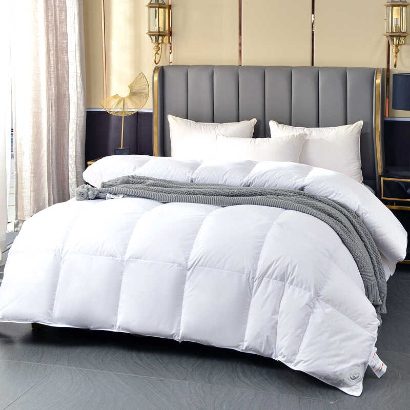 水星系列高端家纺轻奢纯色简约羽绒被鹅绒被全棉被95白鹅绒被芯加