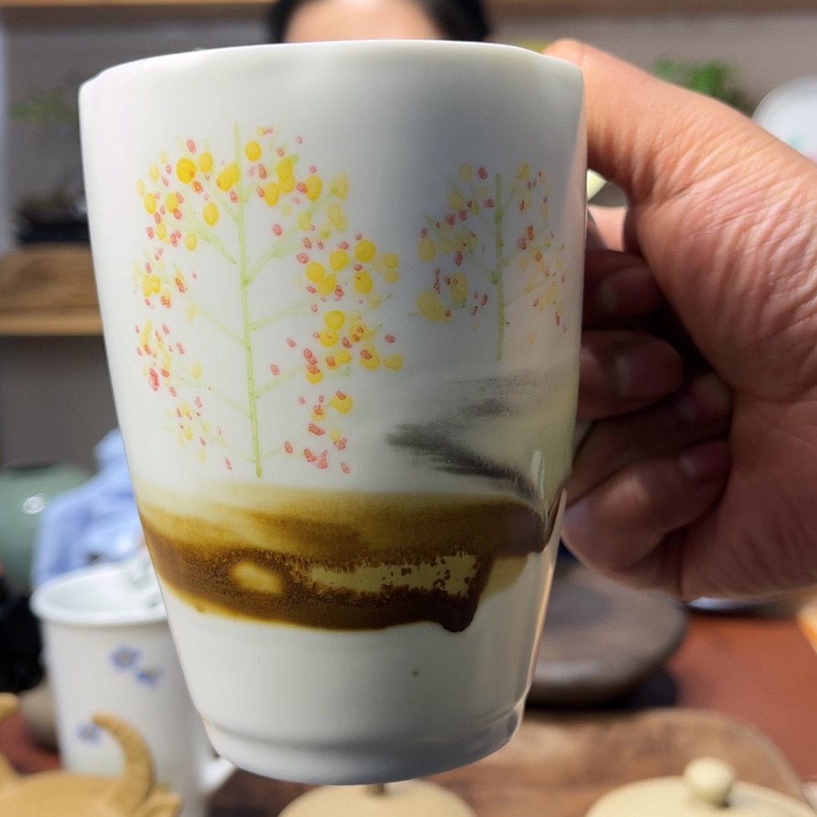 【闪购商品】陶瓷瓷片水杯490