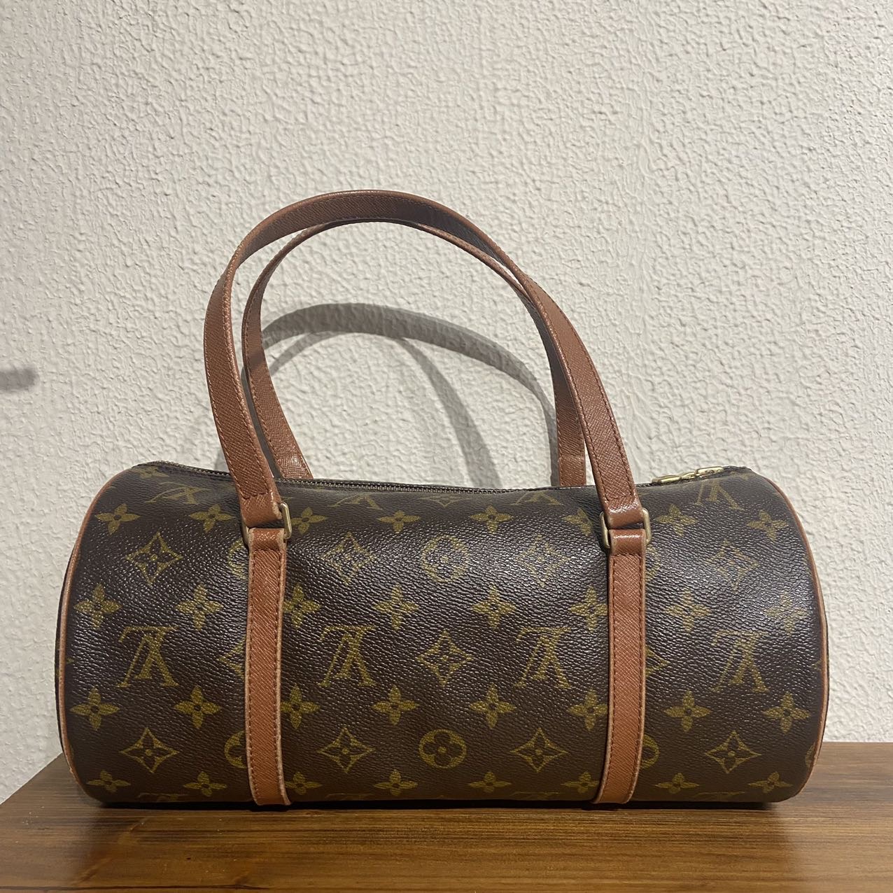 95新 LouisVuitton/路易威登 Papillon巴比龙红皮筒30尺寸
