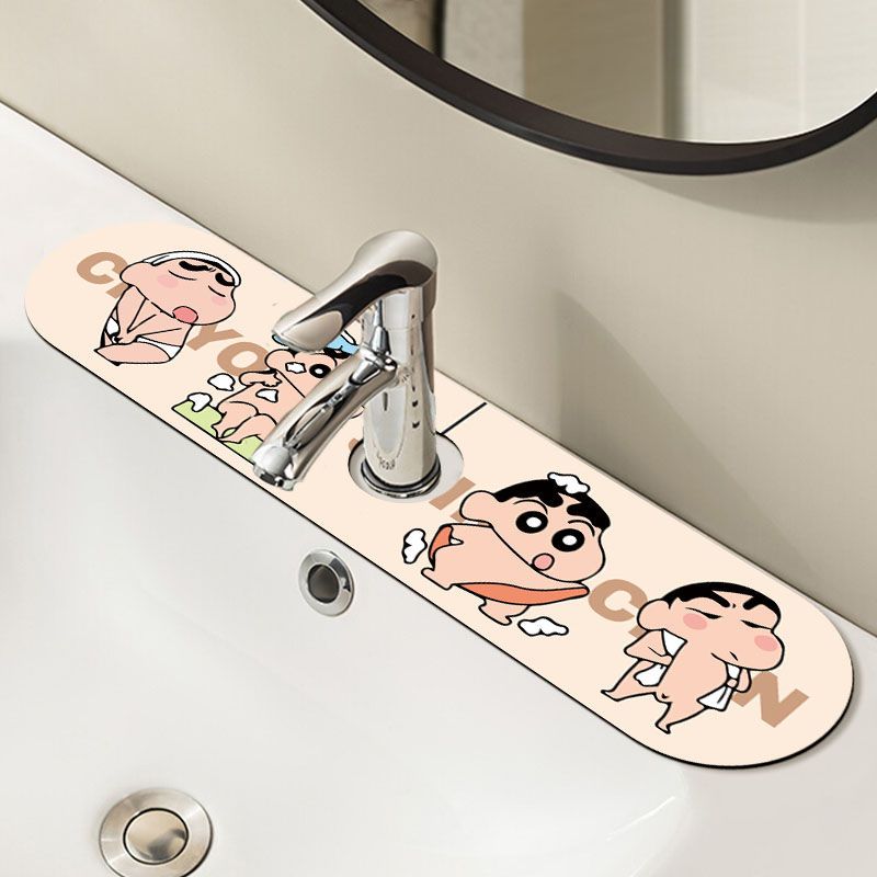 橙汁家水龙头吸水垫洗手台厨房水池沥水垫窄边防溅水卫生间浴室台