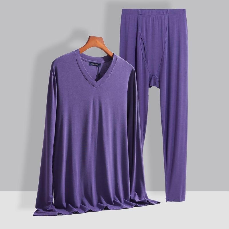 *11006  （偏小一码）V领男套装莫代尔打底衫薄款秋衣秋裤打底套装