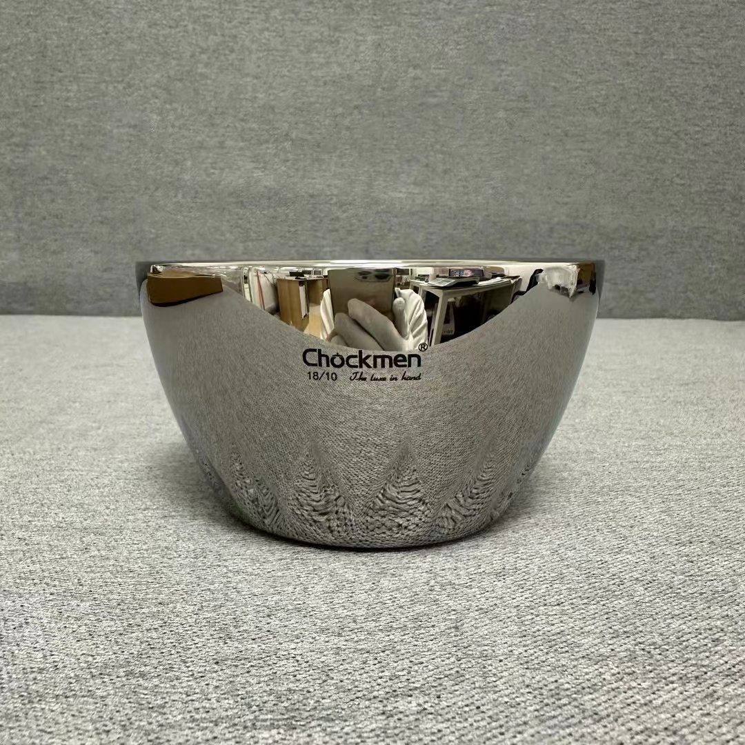 8-028 Chockmen不锈钢碗饭碗双层隔热汤碗12*6.5 CM 重约0.19KG 