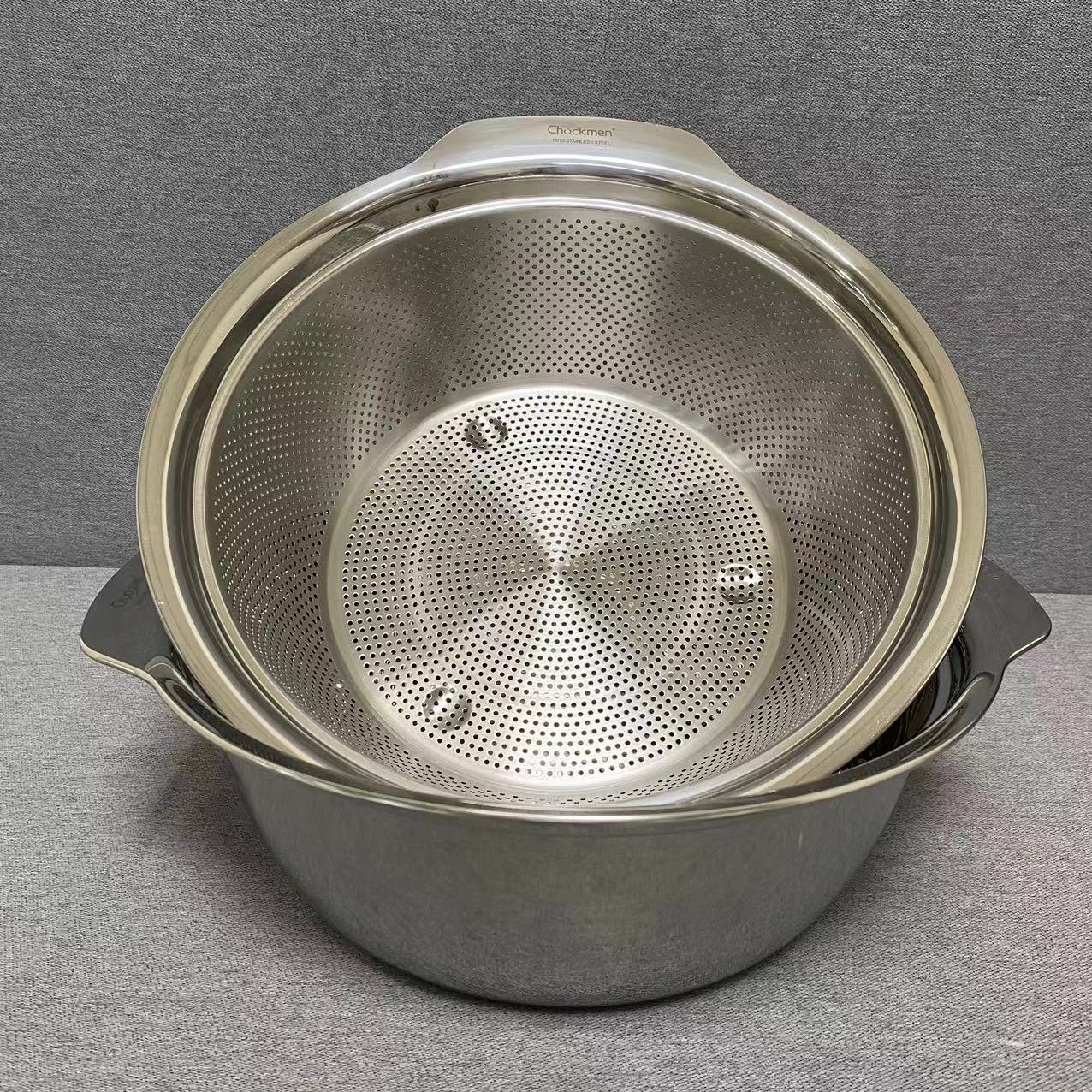 8-038-2 Chockmen不锈钢沥水篮套装散装 31CM 内哑光款 