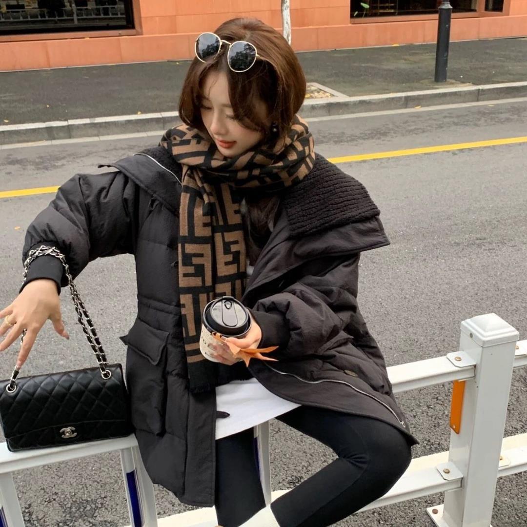 羽绒羽绒服女2023新款网红中款棉衣显瘦小个子温暖感冬季加