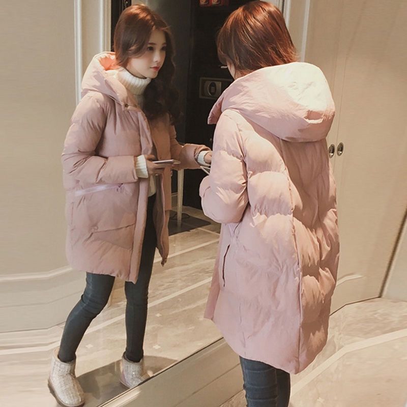 冬季新款羽绒服女中长款冬季加厚保暖羽绒服女学生韩版面包服宽