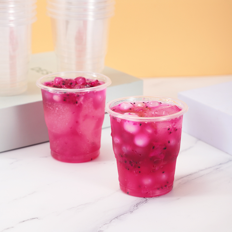 网红冰粉杯子透明一次性水杯170ml加厚航空杯家用喝水塑料杯商用
