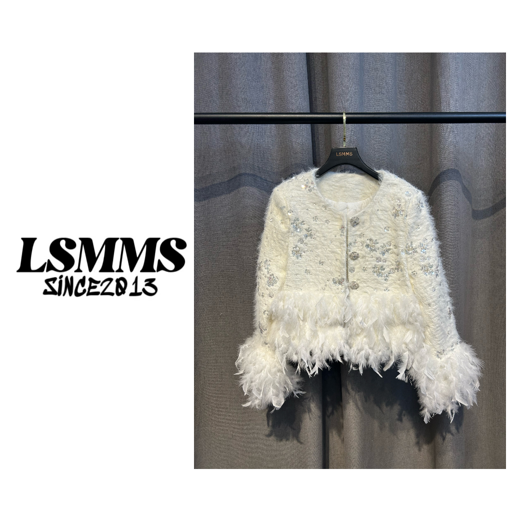 LSMMS【米兰往事】小香风气质毛毛流苏纯欲上衣外套省钱风 L2311283