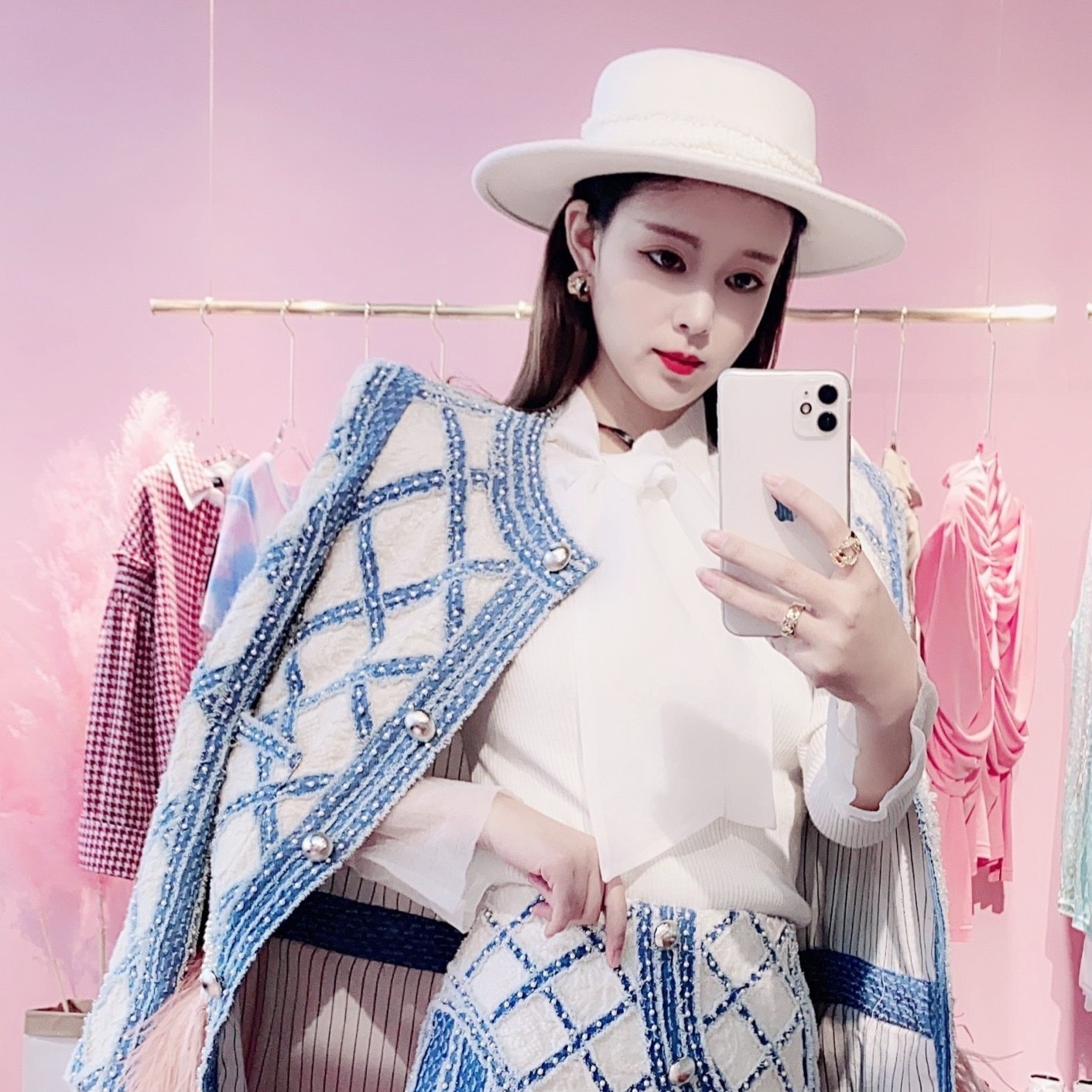 LSMMS【萱萱专属】时尚气质洋气重工刺绣国风盘扣马甲LS23C025