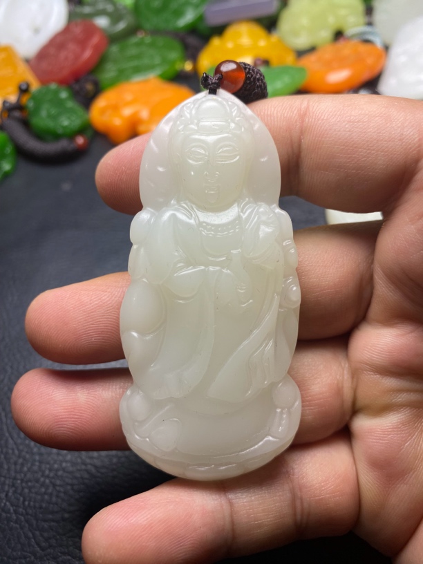 非金属仿水晶吊坠 白色小吊坠送子观音