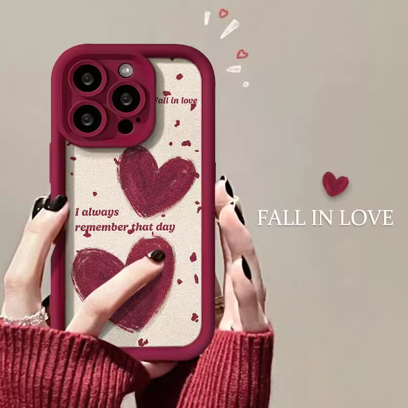 油画爱心适用iphone15苹果14promax手机壳13华为vivo小米oppo软套