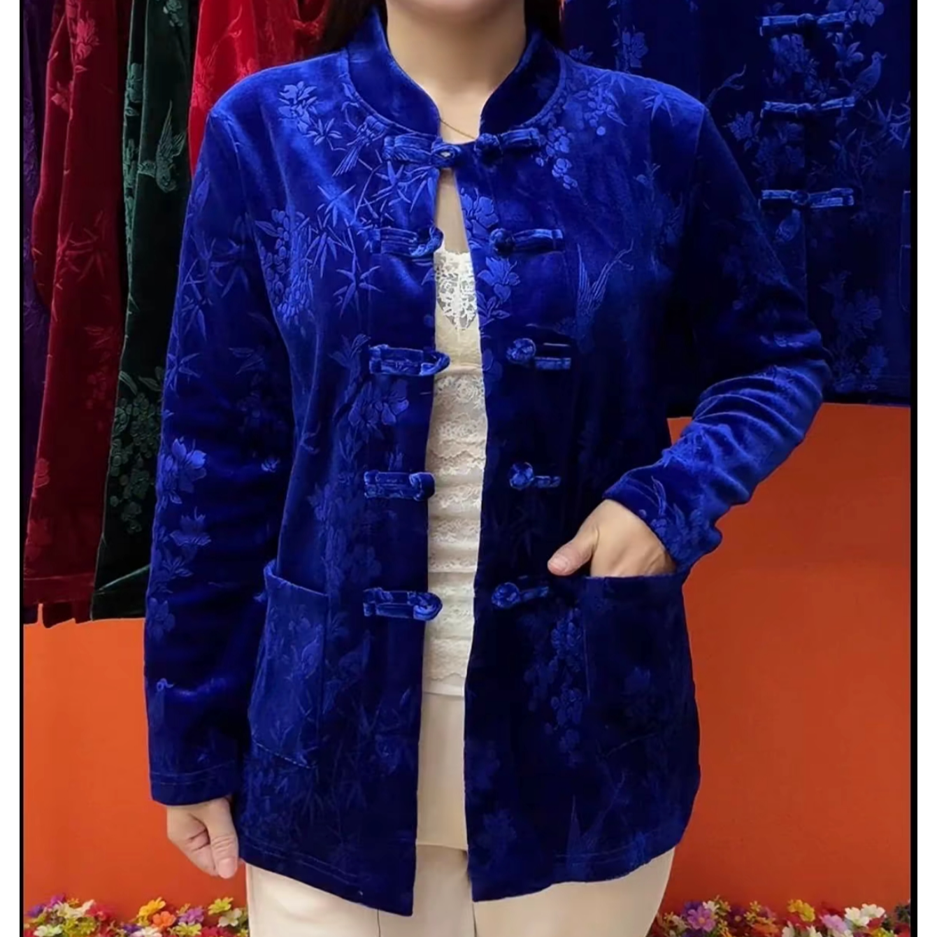 【淞林女装】2024秋冬新款加绒加厚妈妈装外套减龄时尚中年女士上衣