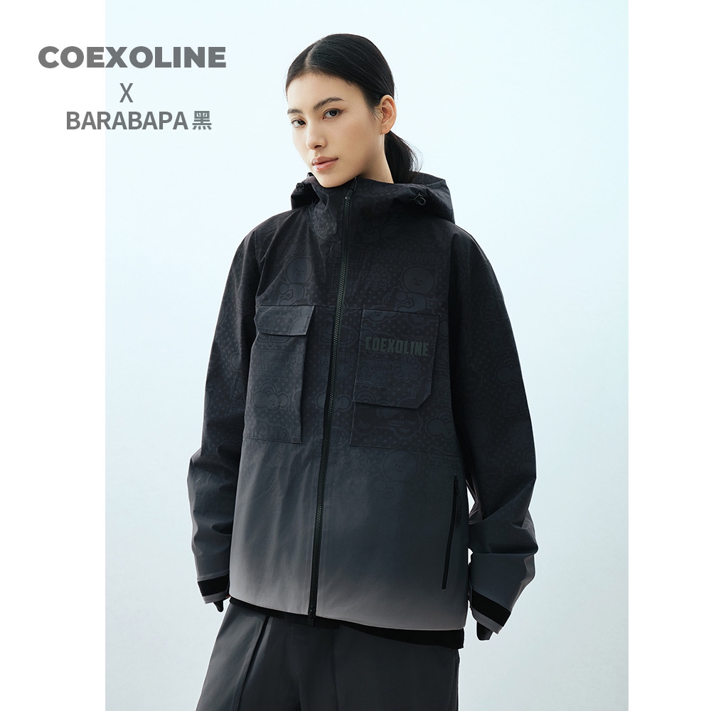 2024款COEXOLINE X BARABAPA联名款滑雪服3L防风防水男女滑雪服 