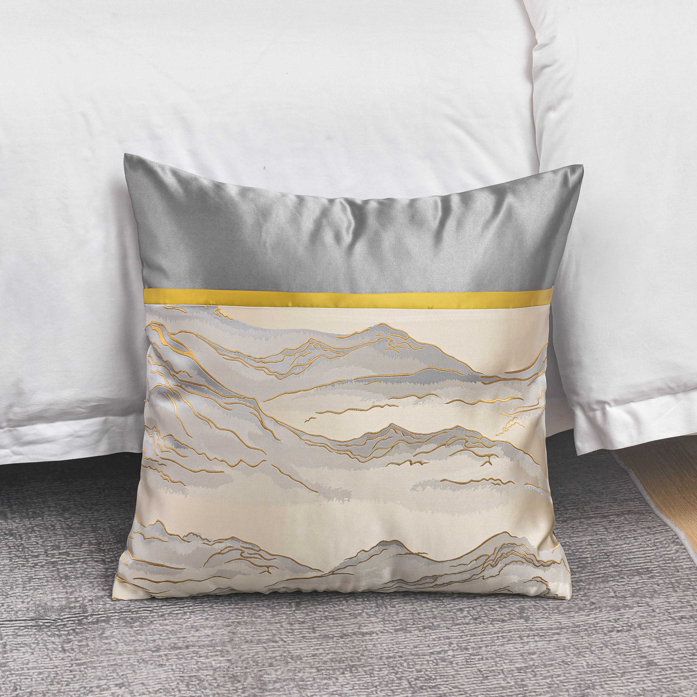 酒店床上用品抱枕套抱枕芯轻奢高端民宿宾馆床盖床旗床尾巾可定制