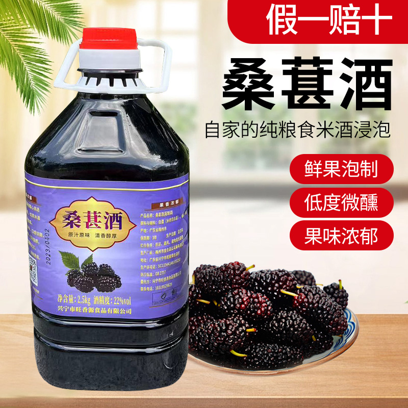 桑葚酒传统精选桑子酒果香味浓郁梅州特产新鲜桑葚酿造微醺醇香