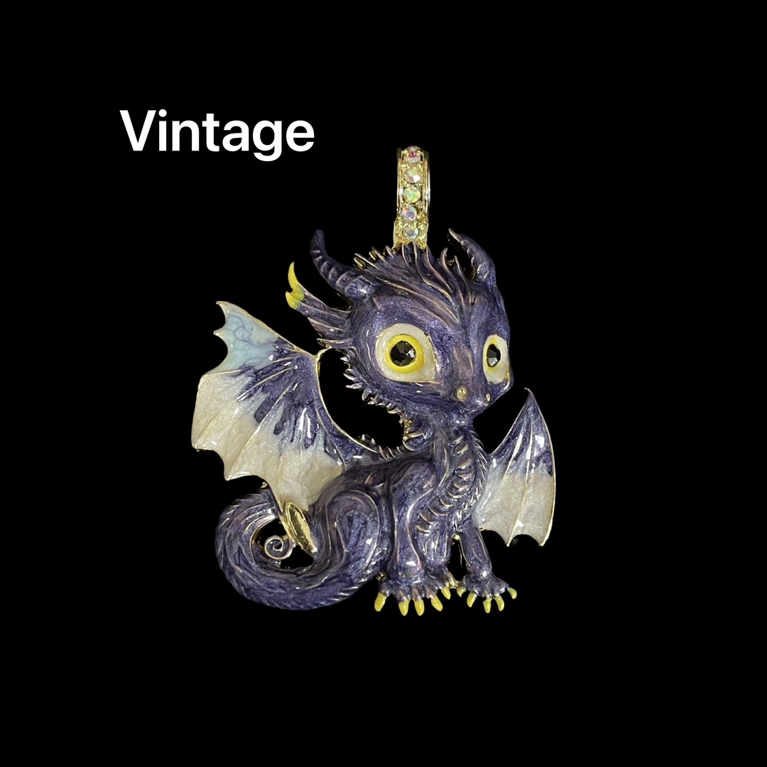 铜合金琉璃吊坠 铜合金琉璃吊坠复古创意小飞龙百搭时尚挂坠可爱