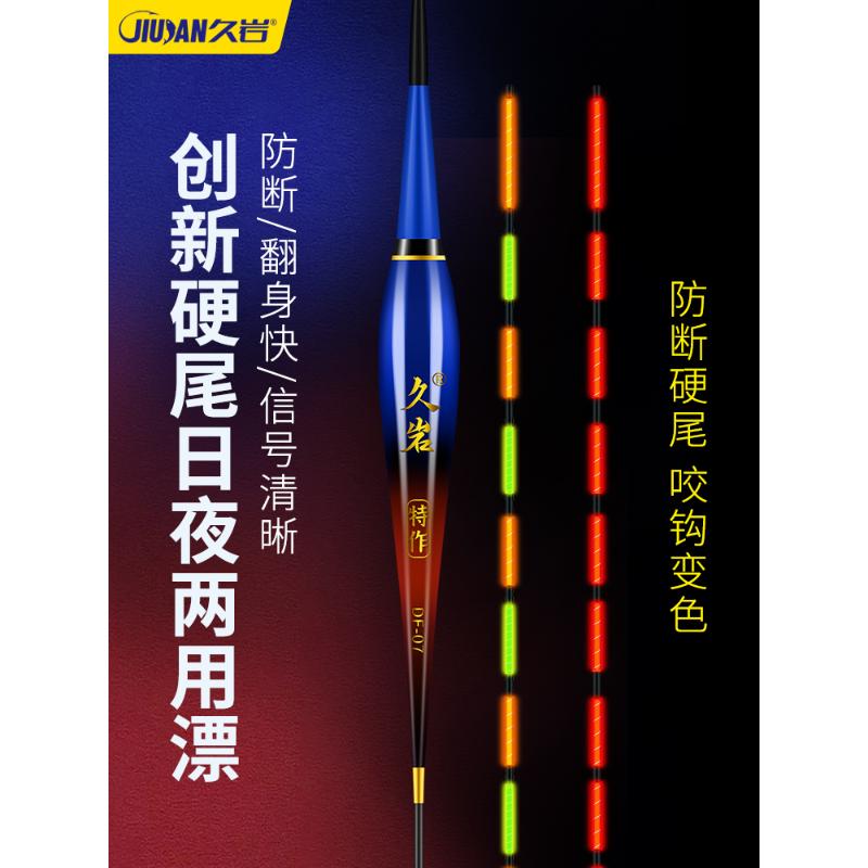 阿卢日夜两用高灵敏硬尾夜光鱼漂咬钩变色电子漂醒目夜钓行程浮漂