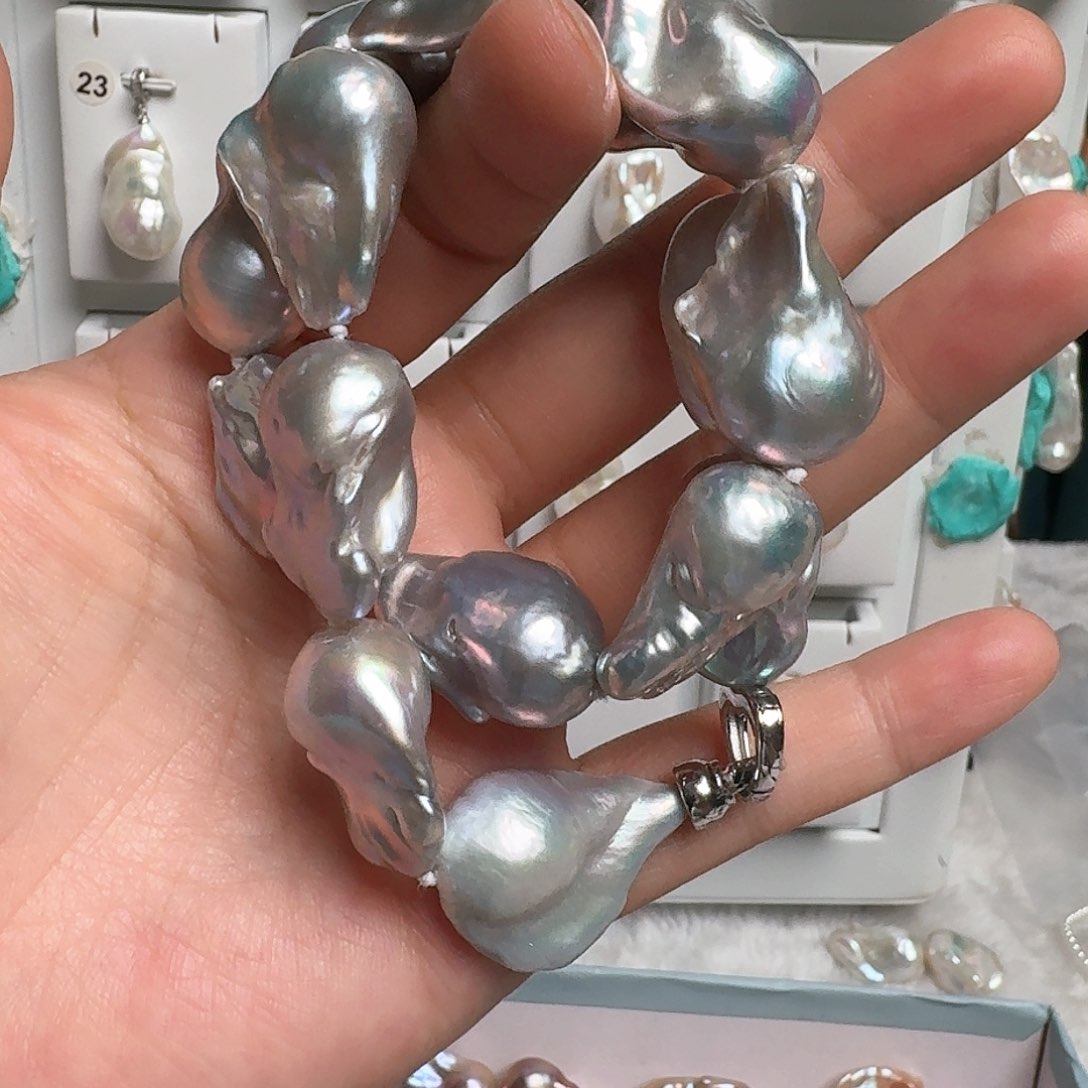 淡水珍珠颈饰银S925镶嵌