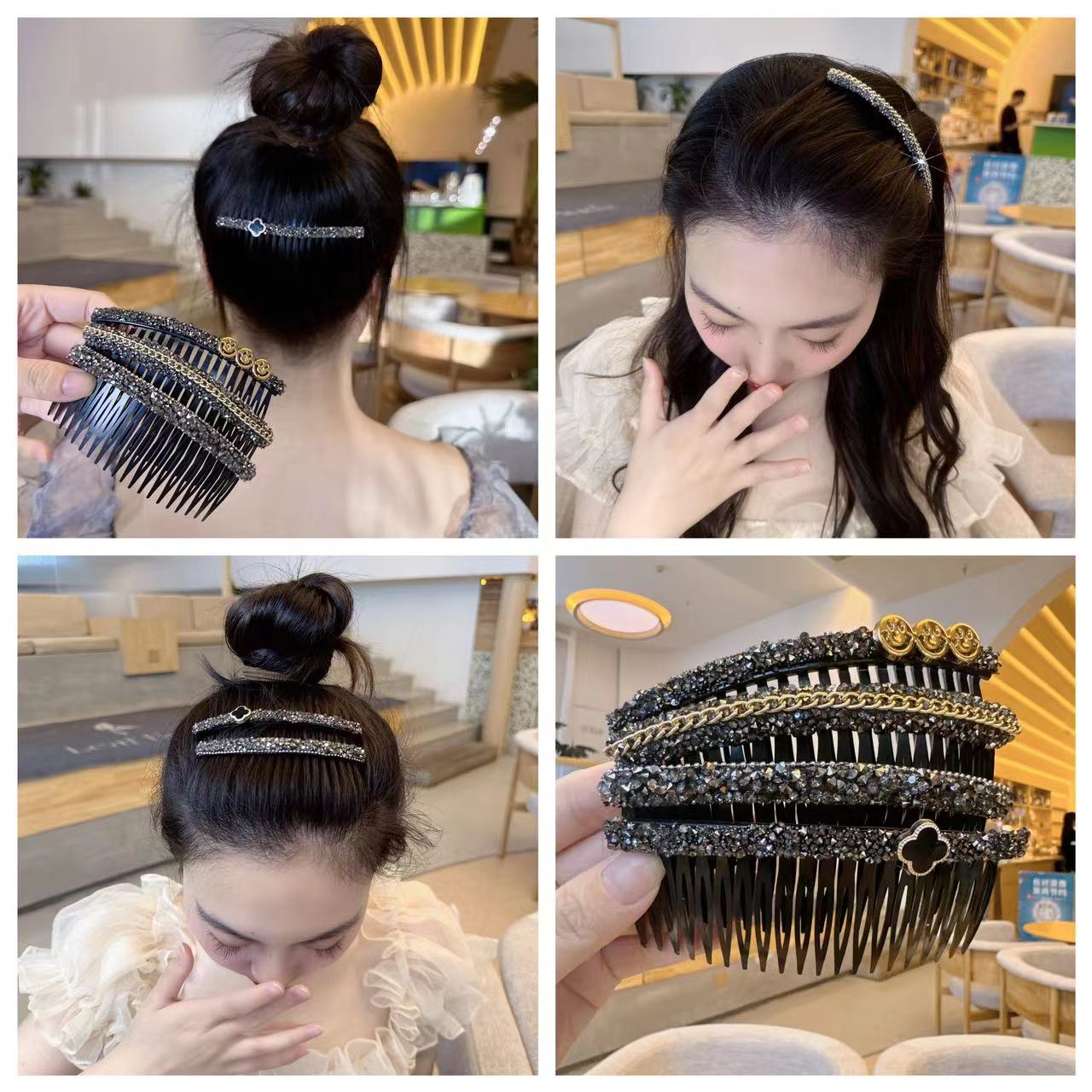 网红百搭刘海碎发夹轻奢气质韩版碎发插梳日韩