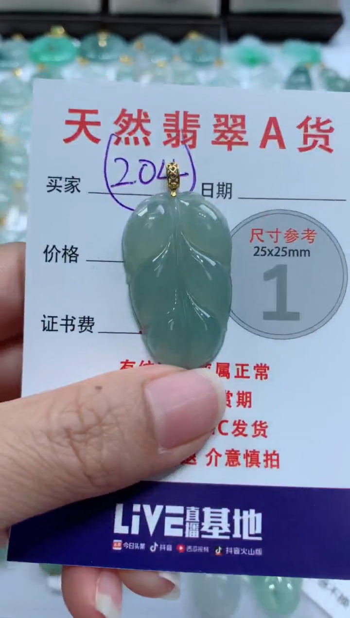 【闪购商品】翡翠颈饰未镶嵌天然A货翡翠挂件