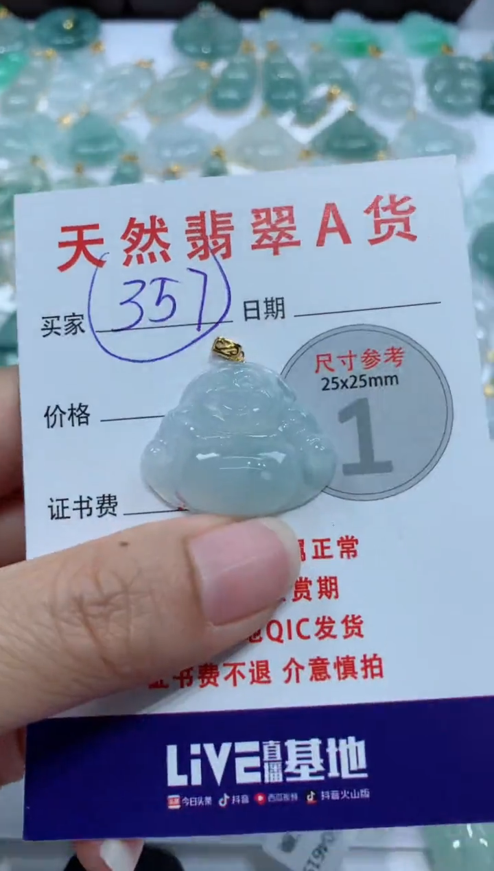 【闪购商品】翡翠颈饰未镶嵌天然A货翡翠挂件