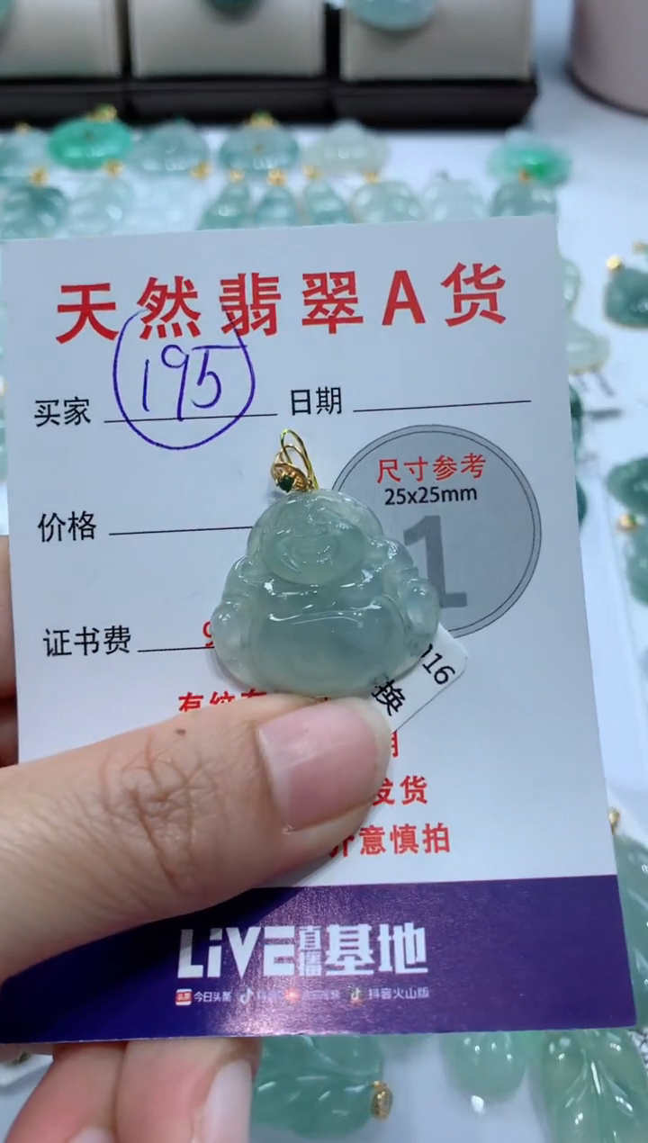 【闪购商品】翡翠颈饰未镶嵌天然A货翡翠挂件