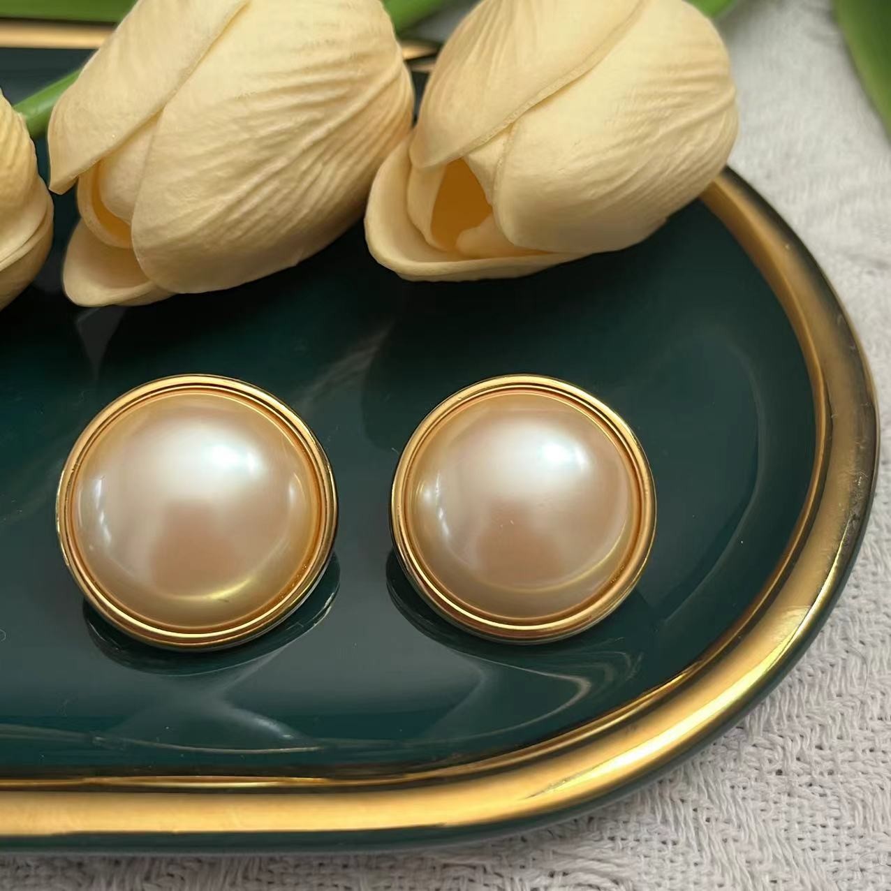 铜合金胸针 耳夹 vintage中古首饰回流孤品AM690