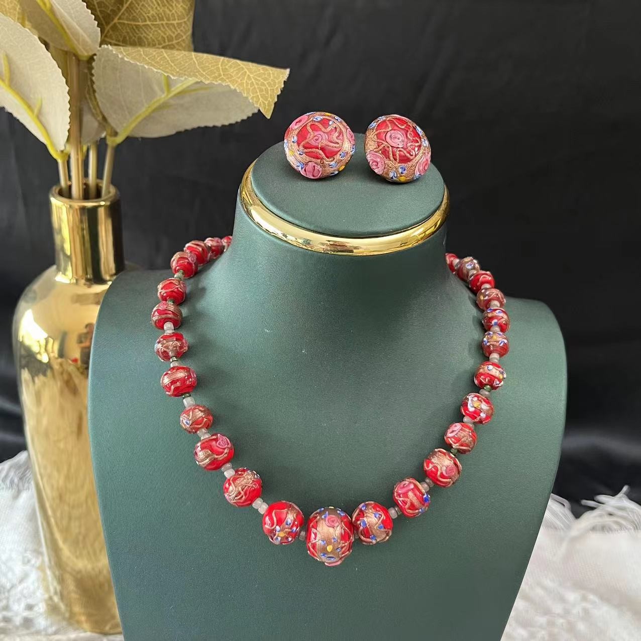 铜合金胸针 项链 vintage中古首饰回流孤品AM261