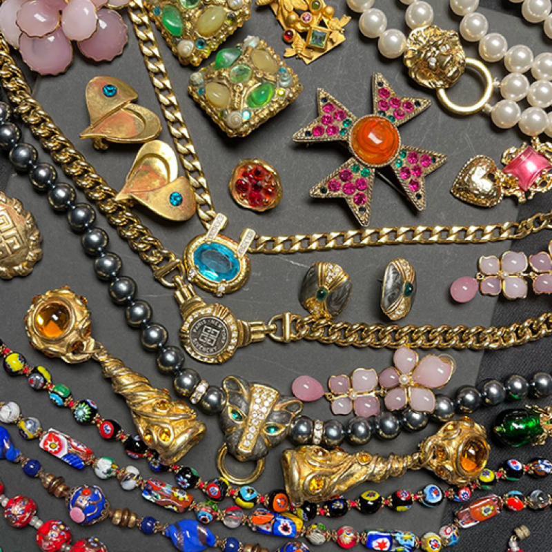 铜合金胸针 合集点菜  琉璃项链 vintage中古首饰回流孤品z11