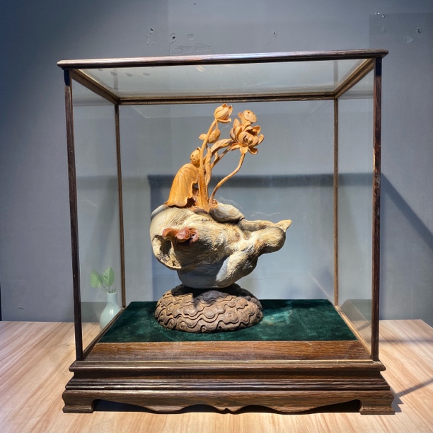 荷韵 和气生财 太行崖柏 长56宽36高59木雕 根雕