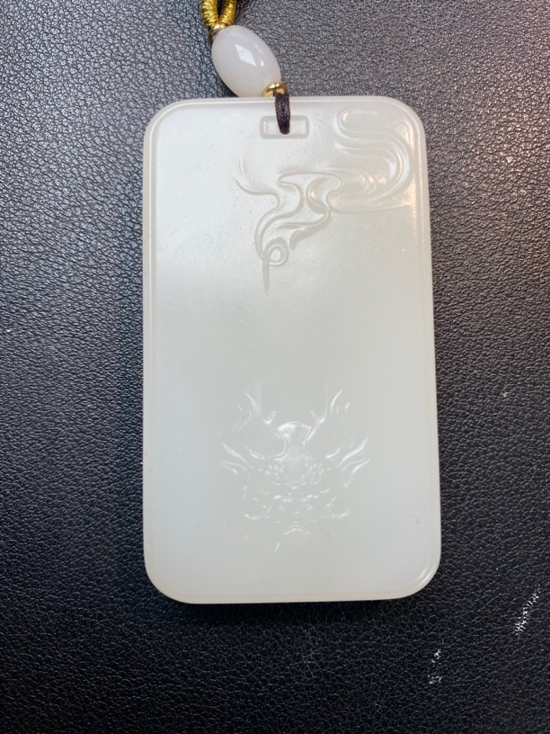 天然和田玉神龙牌