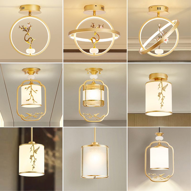 新中式主卧室床头小吊灯过道灯走廊玄关阳台过道灯简约吸顶灯