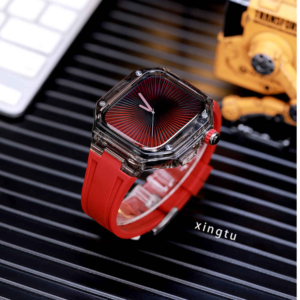 星图苹果手表带iwatch78se10s9/11改装透明壳爱彼理查德橡树套46