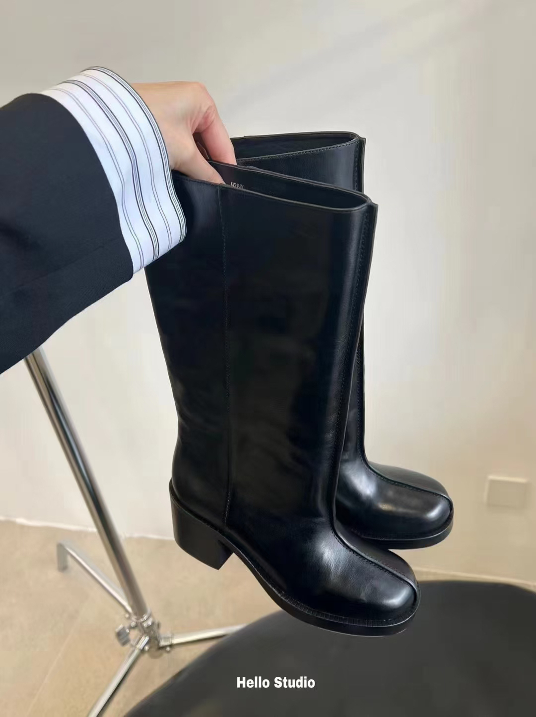 吉美·哈锣Hello设计师款高级进口定制款牛牛长靴
