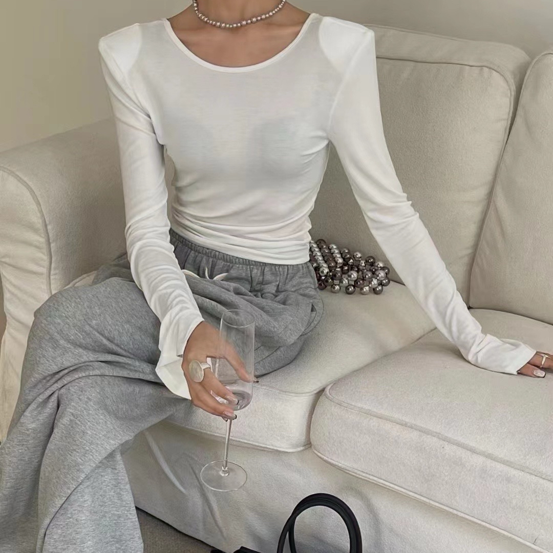 66家  早秋圆领长袖打底衫上衣