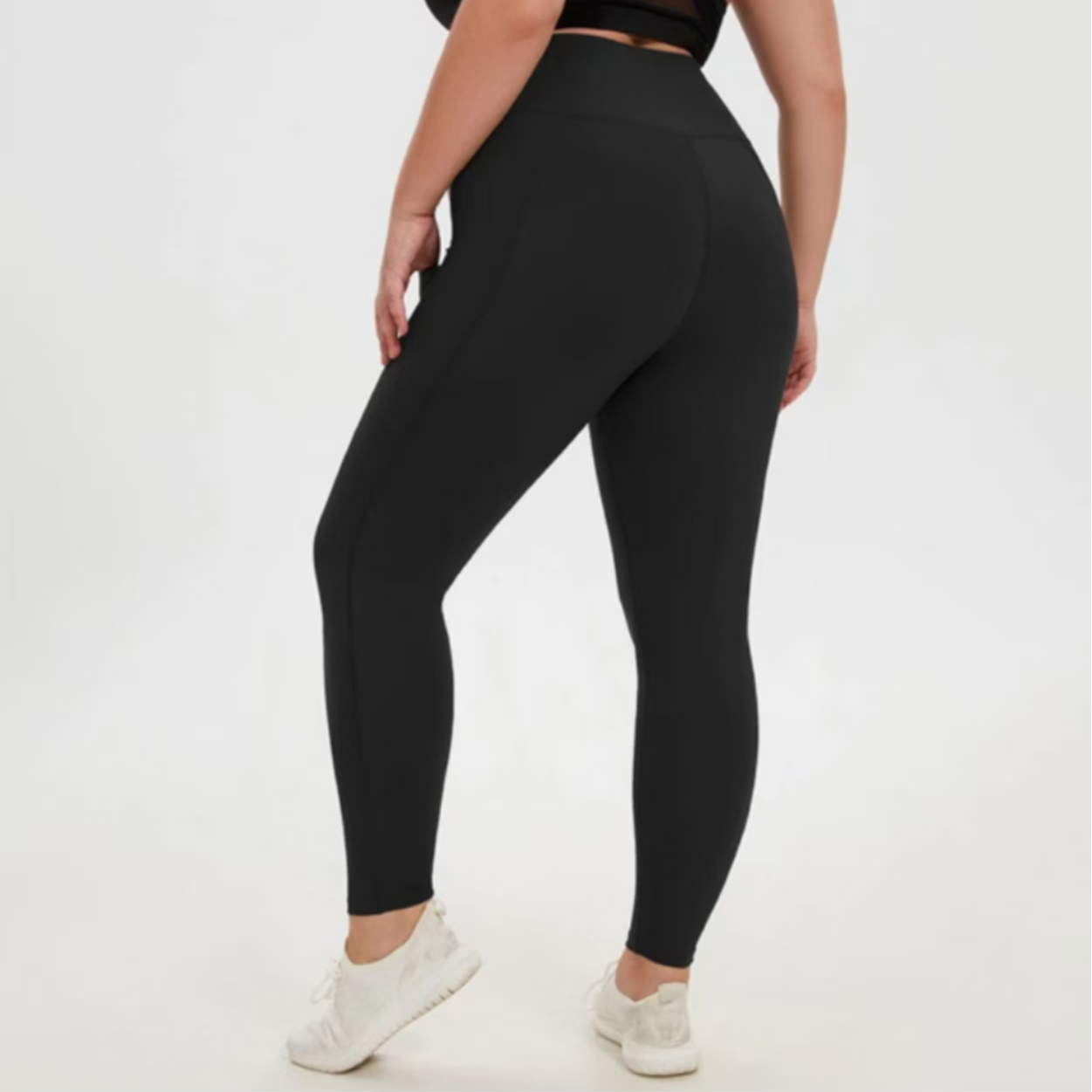 黑色云感--九分裤有口袋