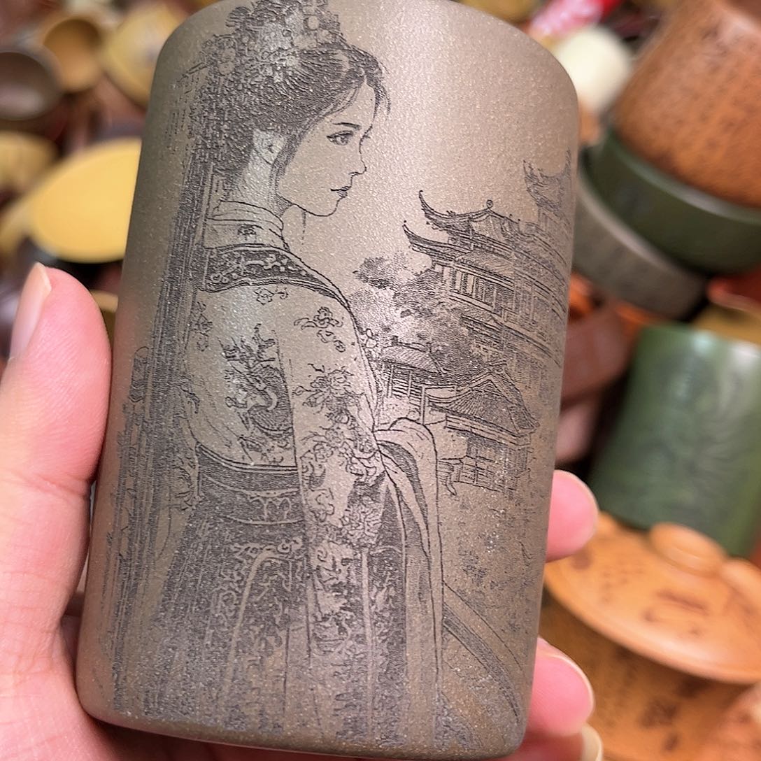 紫砂茶杯全手工紫砂主任杯