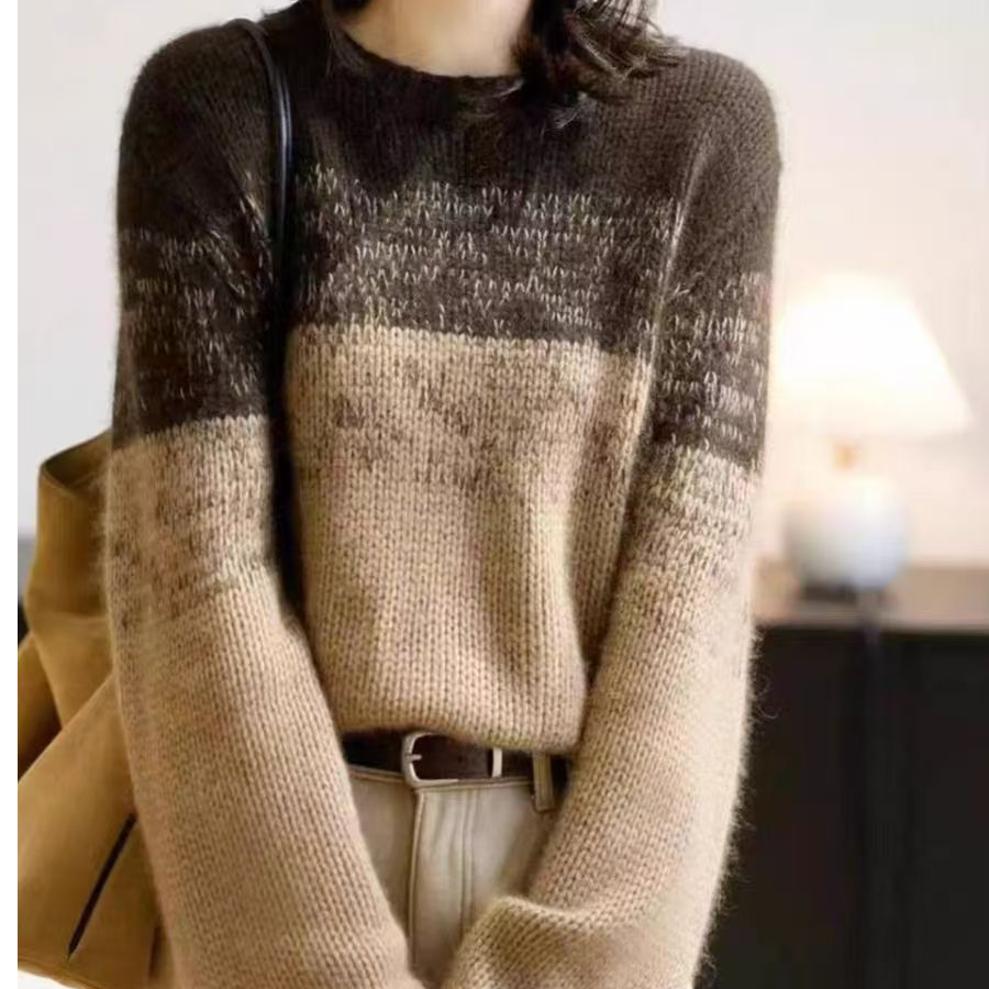 心秀妍【01-100】秋冬女士针织衫毛衣外套加厚百搭