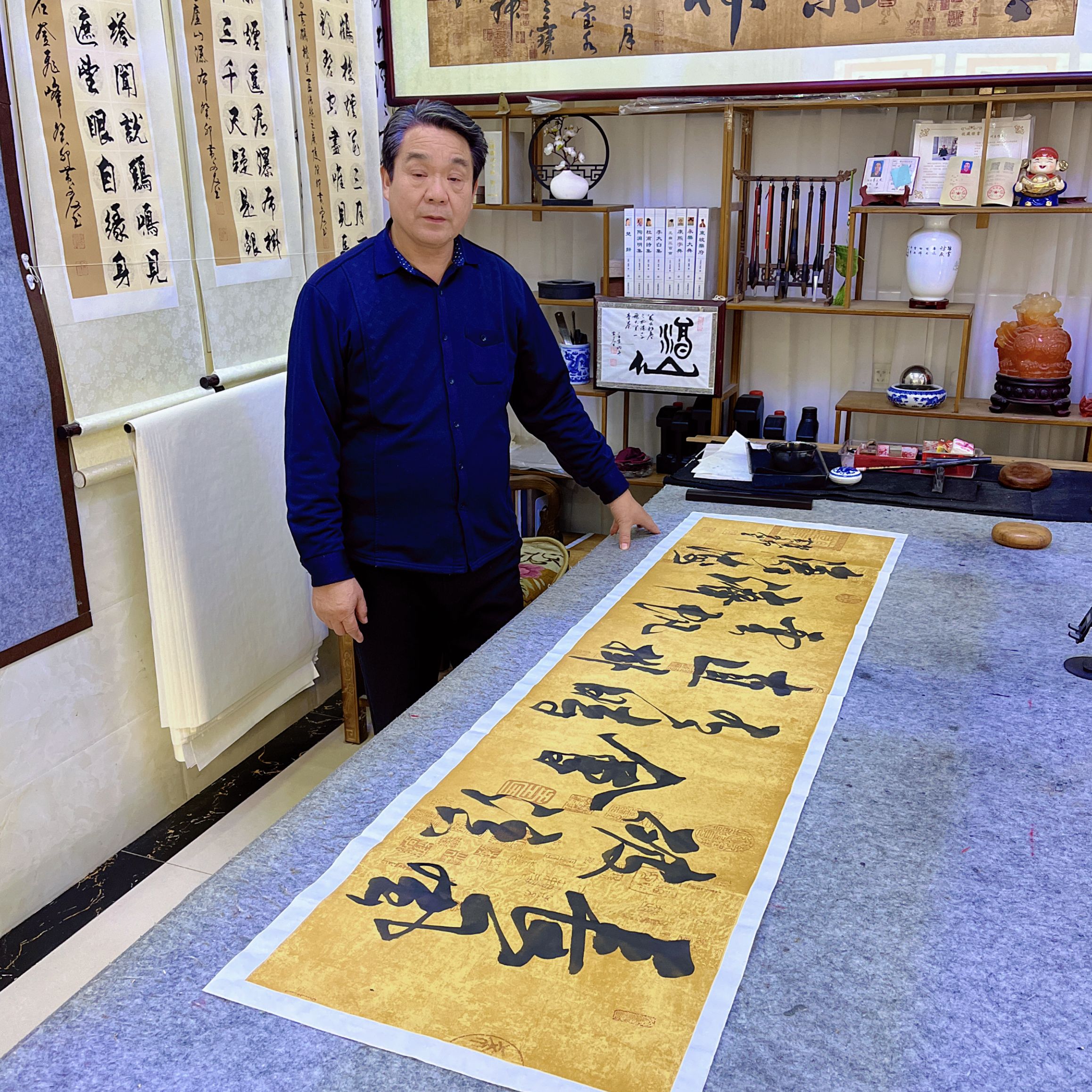 长风破浪会有时，直挂云帆济沧海，兰亭序宣纸  黄文友