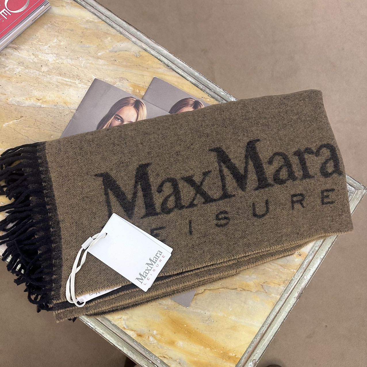 全新未使用  Max Mara 时尚百搭秋冬针织围巾