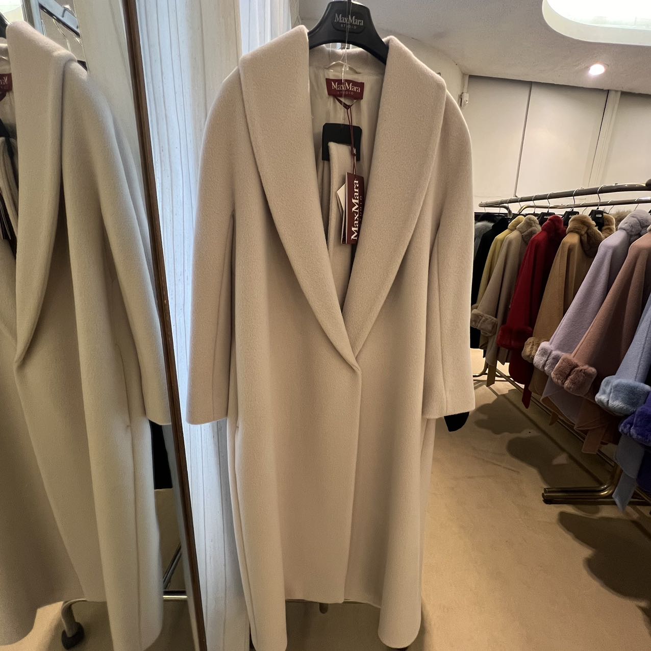全新未使用 MaxMara USA 浴袍款毛呢大衣外套