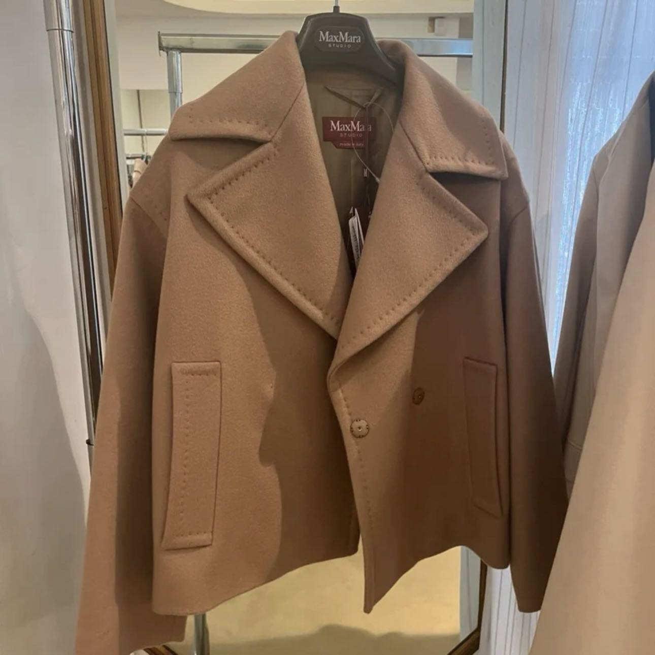 全新未使用 MaxMara Cabala 短款大衣外套