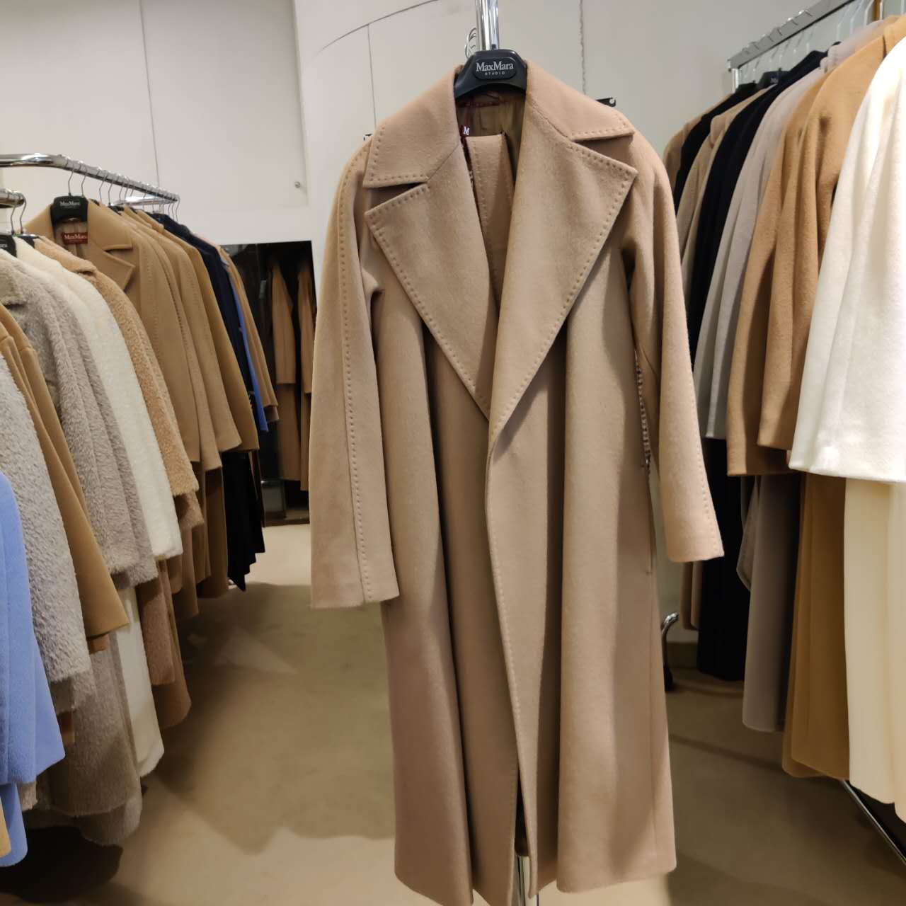 全新未使用 MaxMara Feltro 国现毛呢长款时尚大衣外套