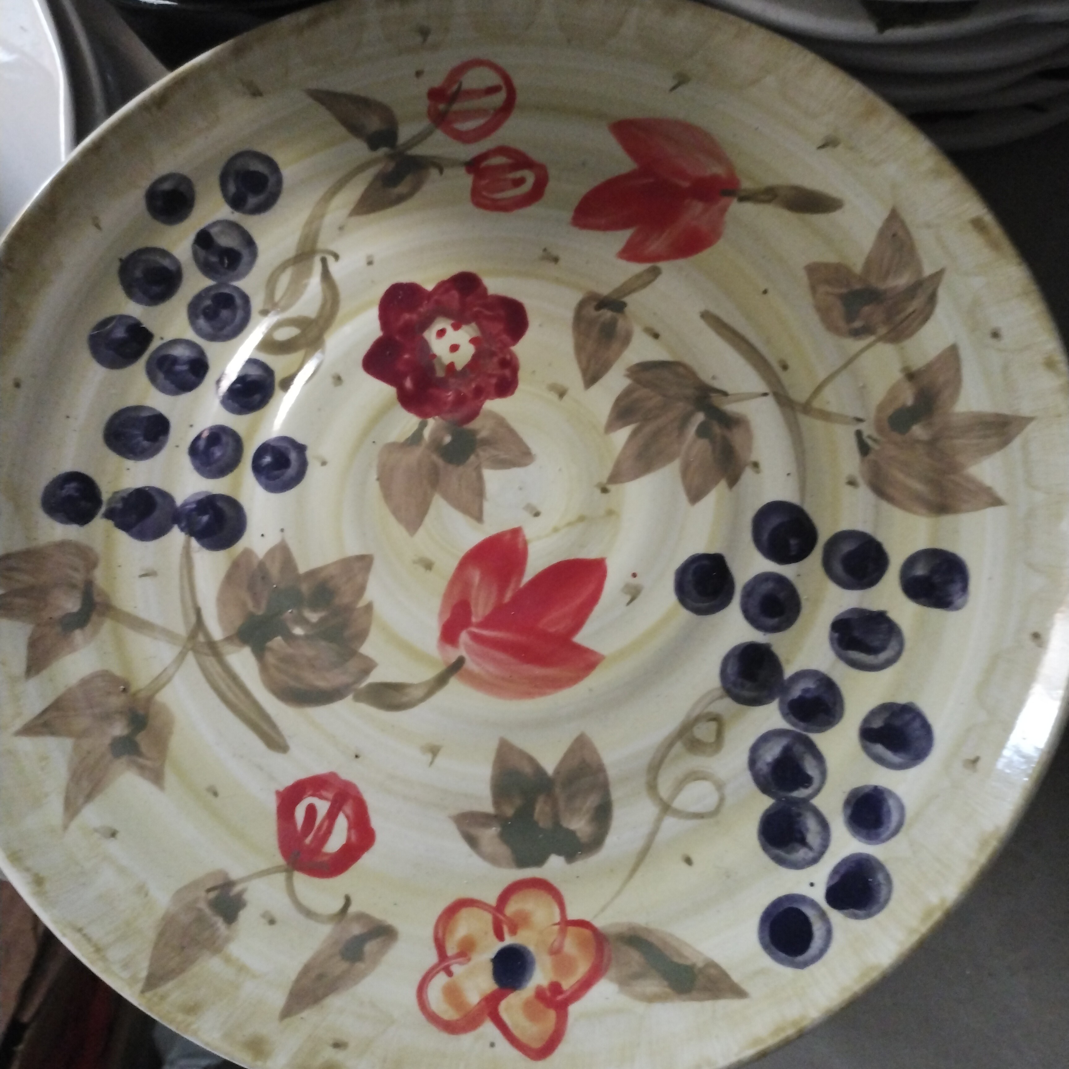 三厂手绘石器瓷！平盘两个