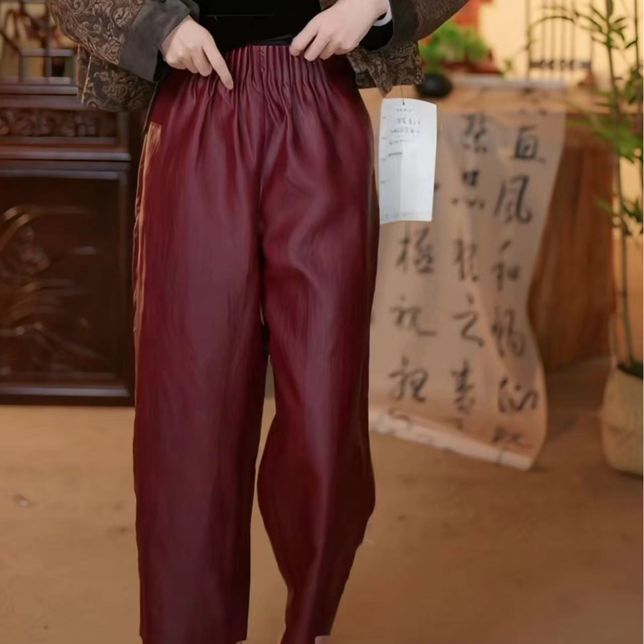 慧  新中式 红龟老料裤子 2439001